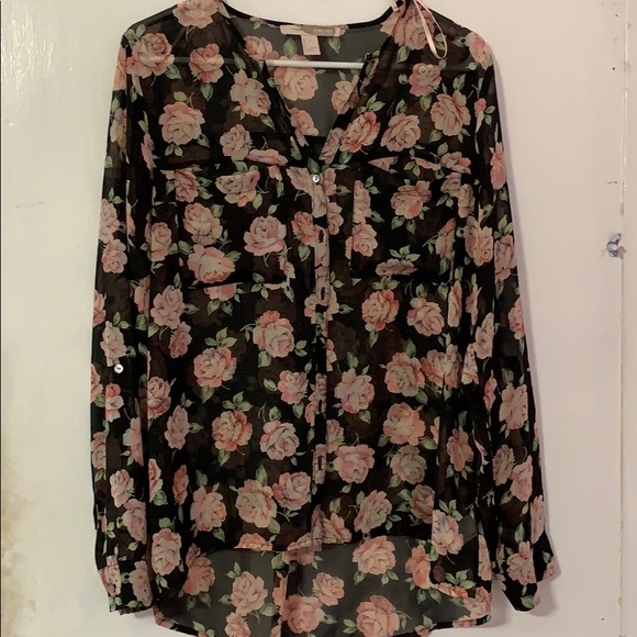 Forever 21 Tops - MOVING SALE! | forever 21 sheer floral blouse